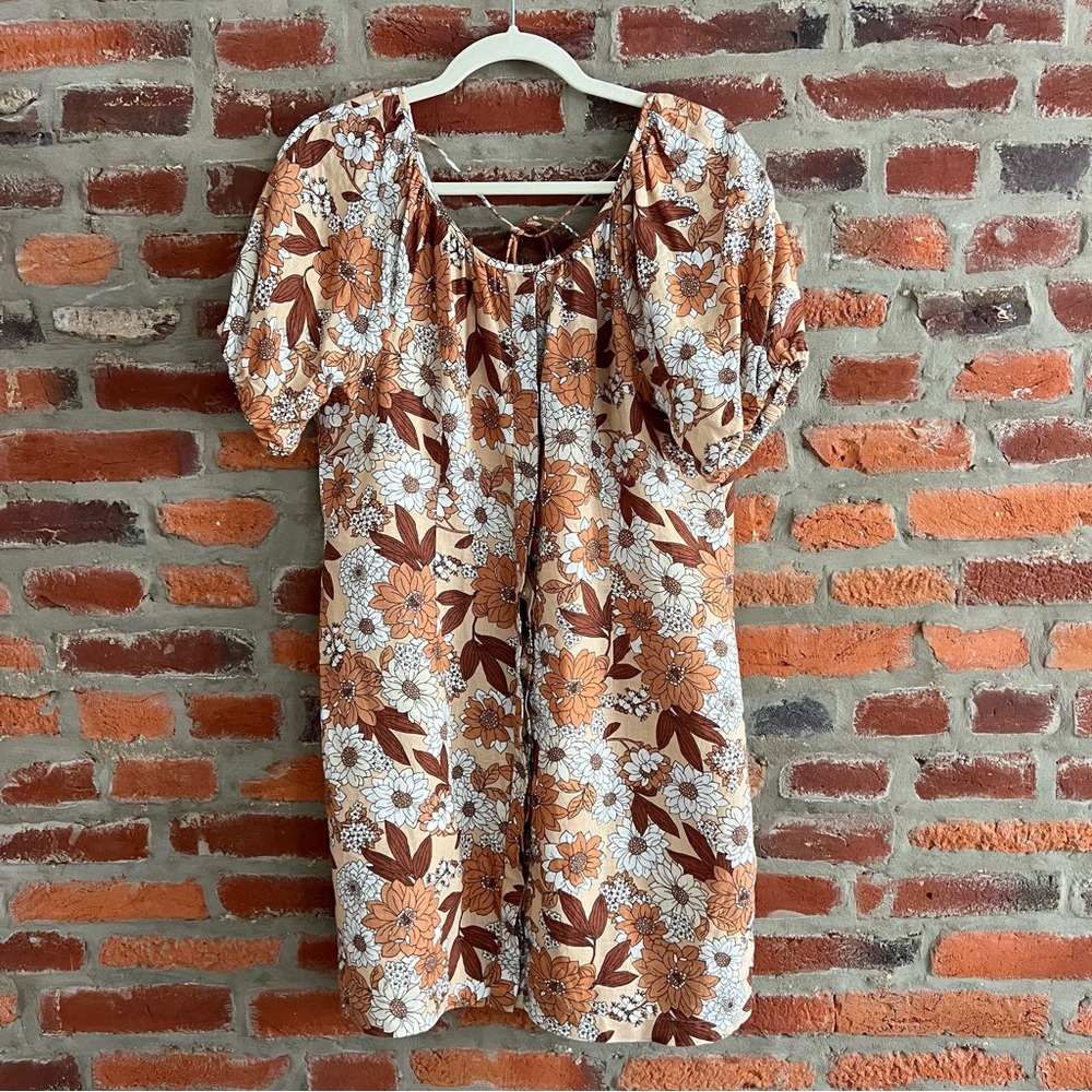 J. Crew Floral Dress with Puff Sleeves
